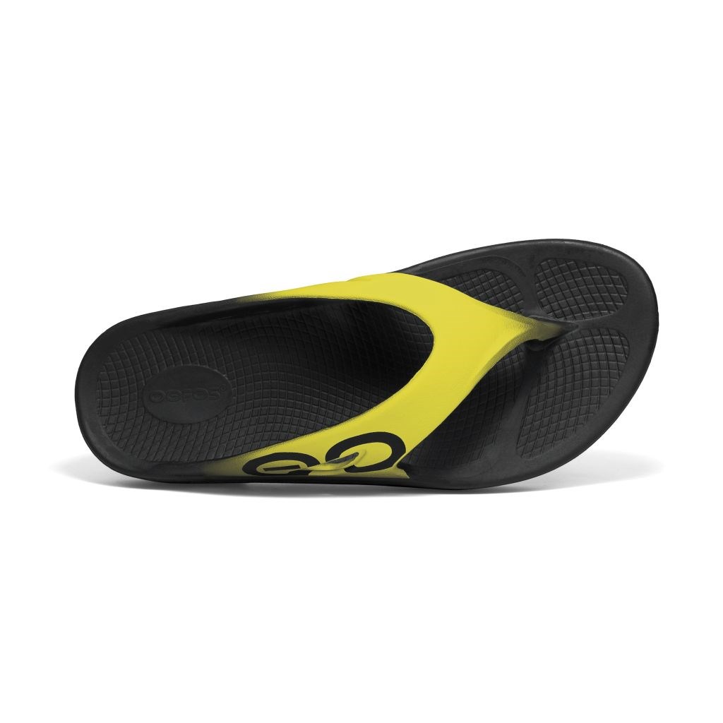 Men's OOFOS OOriginal Sport Sandal M1001 BLKYEL