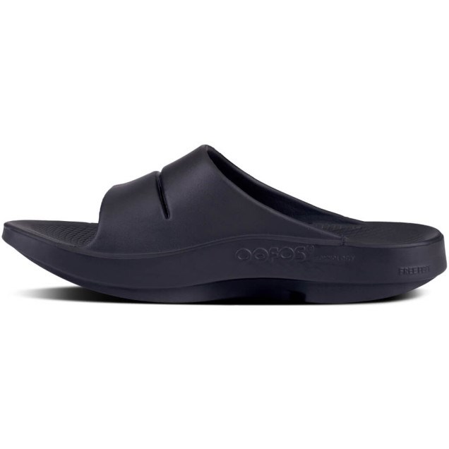 Women's OOFOS OOAHH SLIDE Sandal W1100 BLK