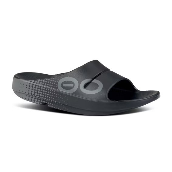 Women's OOFOS OOAHH SPORT SLIDE SANDAL 243 W1500 BKMT