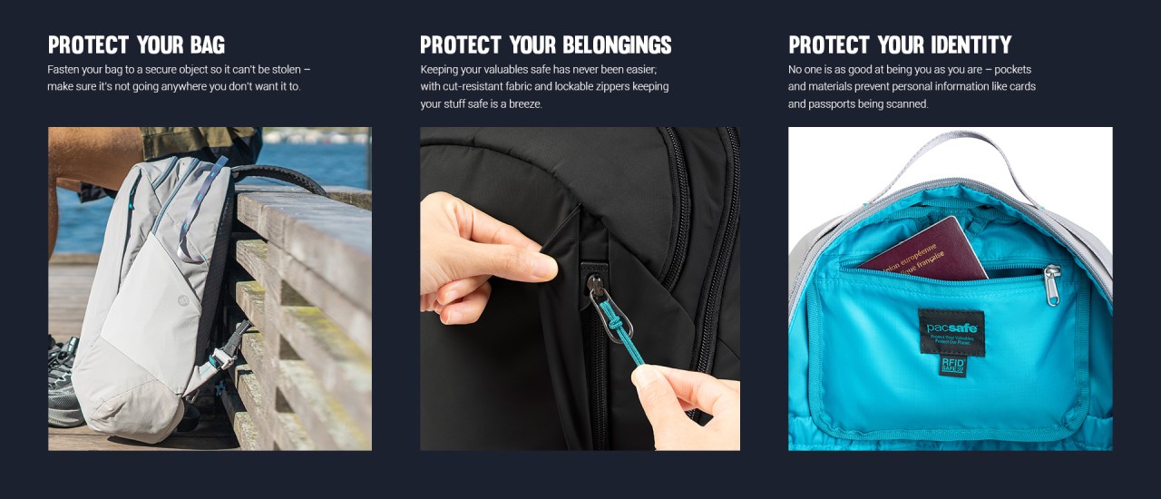 Pacsafe ECO 25L anti-theft backpack-ECO 防盜登山後背包 25L (多色)