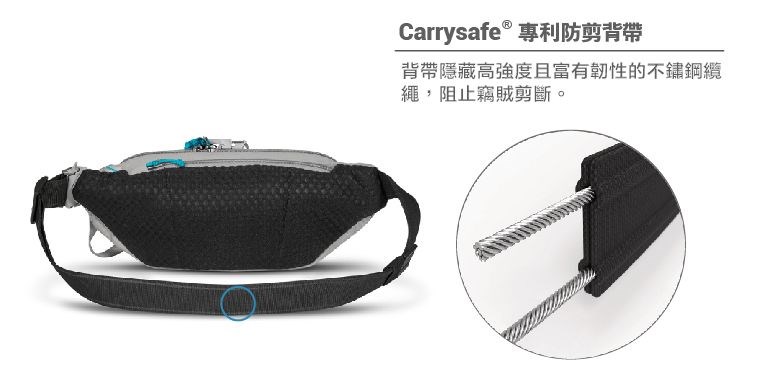 Pacsafe Eco Anti-Theft Waist Pack-ECO 防盜側背胸腰包 3.5L (多色) 