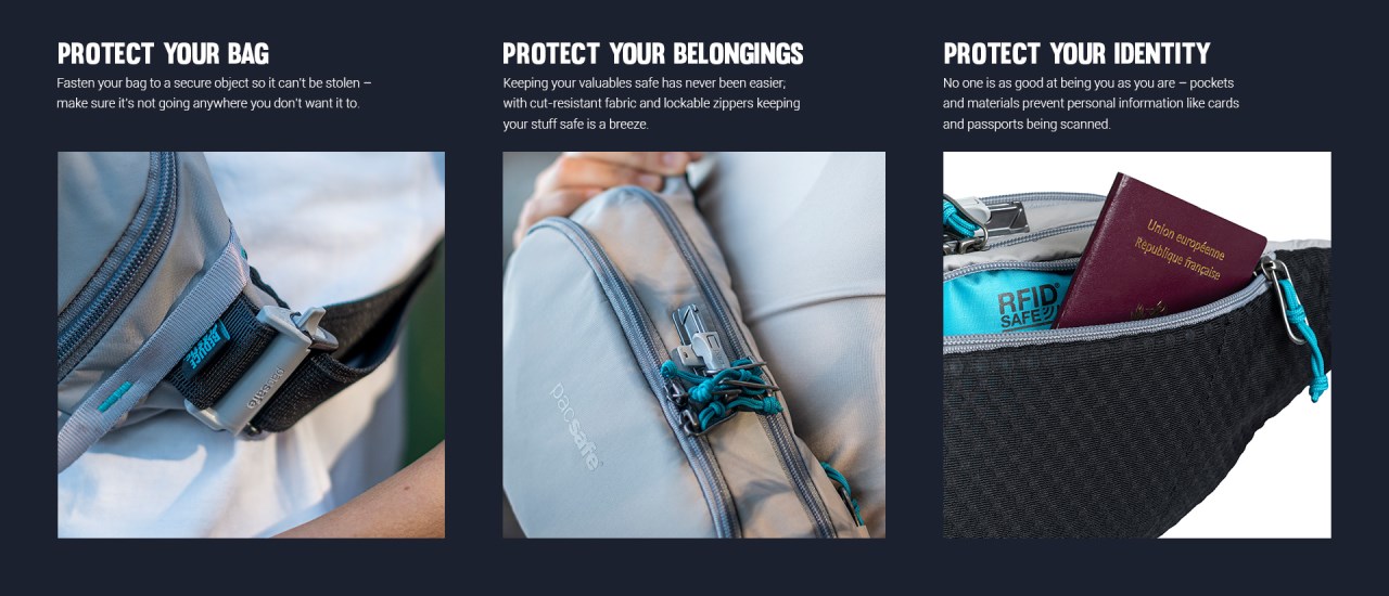 Pacsafe Eco Anti-Theft Waist Pack-ECO 防盜側背胸腰包 3.5L (多色) 
